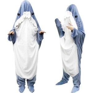 Shark Wearable Blanket Hoodie Onesie Adult /Teen Shark Blanket Halloween Costume